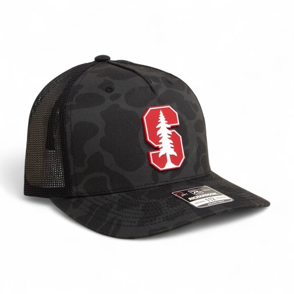 Stanford Cardinal 3D Snapback Trucker Hat- Sable Duck Camo/ Black - Picture 1 of 3